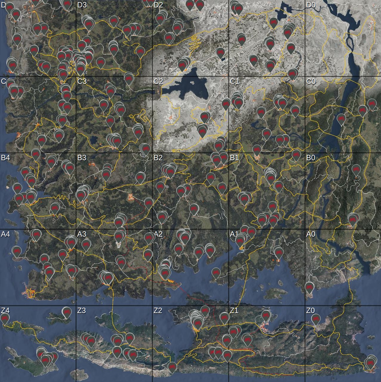 Scum map. Scum карта с военными тунелями.